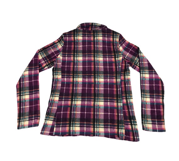 Vintage Style Uniqlo Fleece Plaid Check Jacket Sp… - image 2