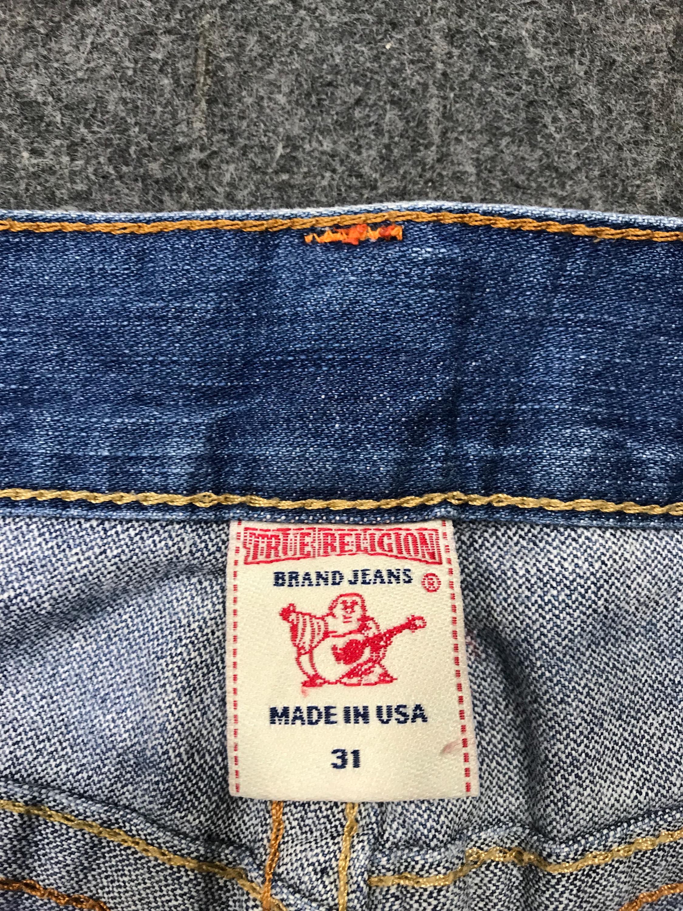 Vintage True Religion Joey Usa Flaps Pocket Design Zipper Indigo