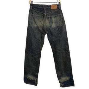 Vintage 80s Canton Selvedge Union Made 14oz Pure Indigo Denim Non Sanforized Straight Cut Size 27 28 Japanese Brand Streetwear YA498j