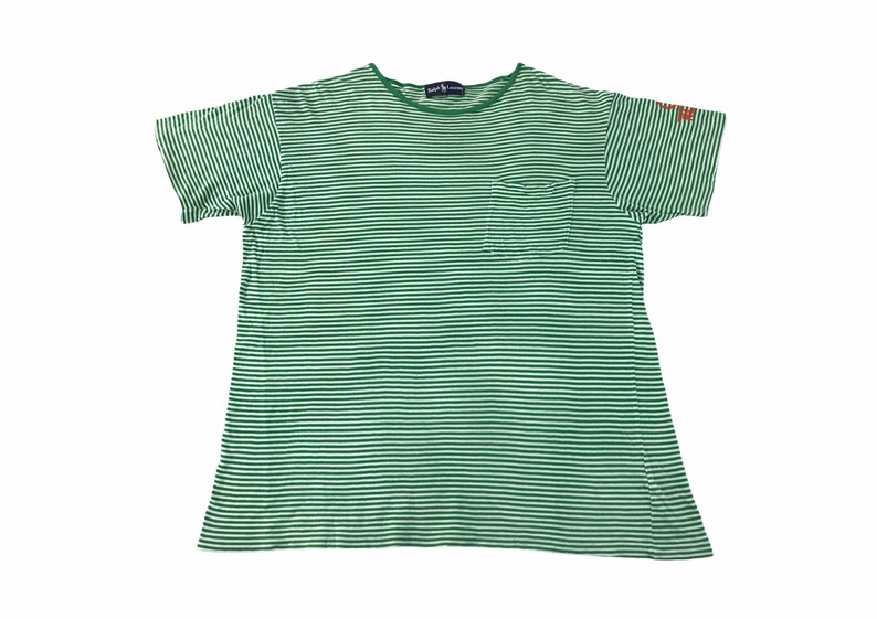 Vintage RL Ralph Lauren RL-92 Striped Printed Tee T-shirt - Etsy