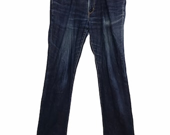 Vintage Edwin Lot 503 Straight Cut Distressed Style Indigo Denim Jeans Fits Size 33 34 Inspired Designer Streetwear Brand i365