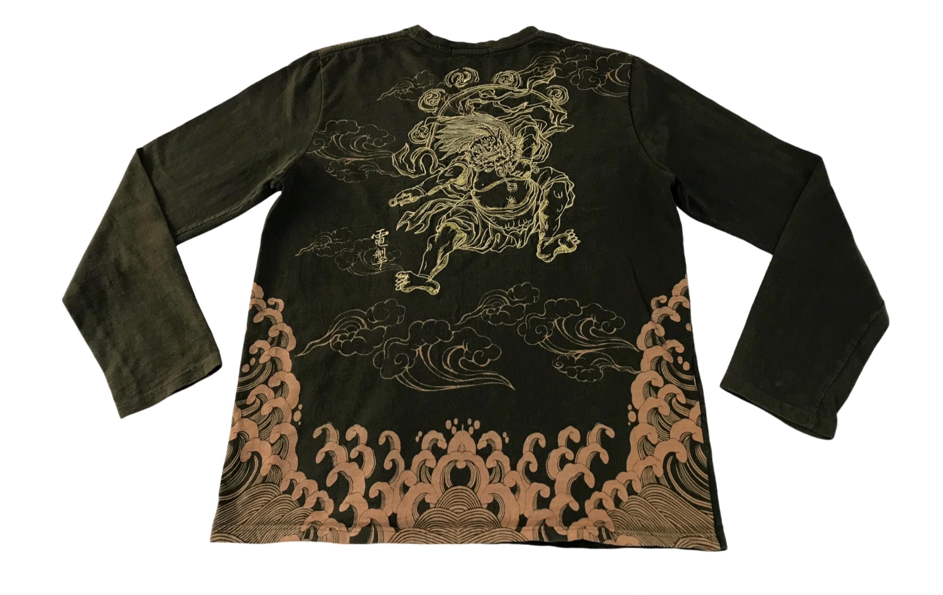 Vintage Big Train Osaka Design Embroidery God Logo Longsleeve 
