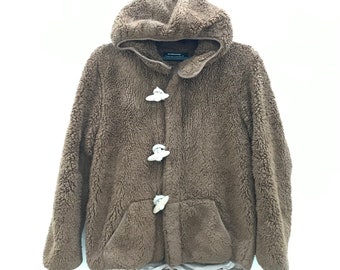 Issey Miyake Mercibeaucoup Jevous Enprie Chaqueta con capucha de lana Ropa de invierno Ropa de calle unisex Moda Diseñador japonés Marca G004