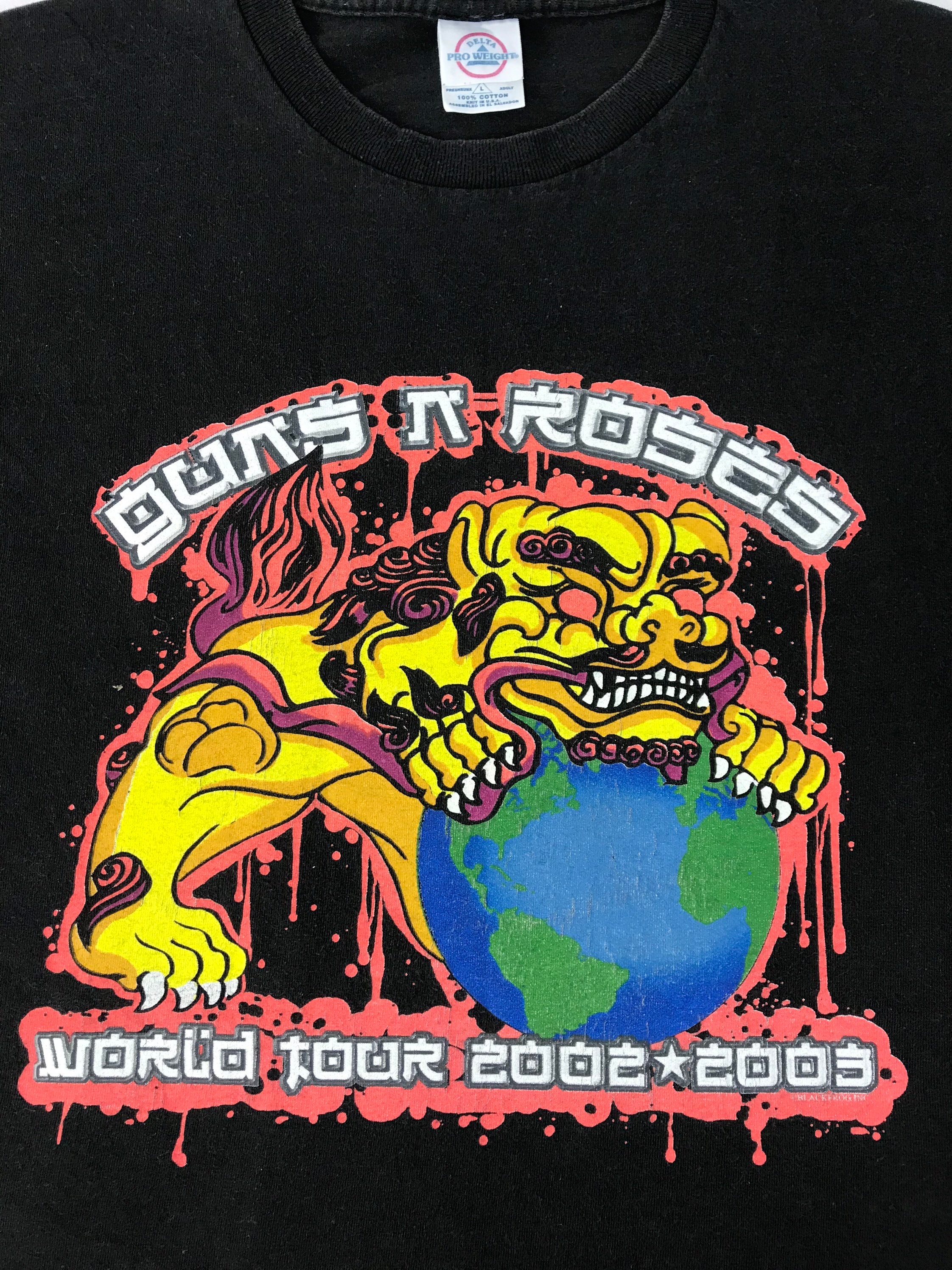 Guns N' Roses Tシャツ Mサイズ チャイニーズ デモクラシーツアー Gun N Roses Chinese Democracy World Tour 2002-2003 Tee T