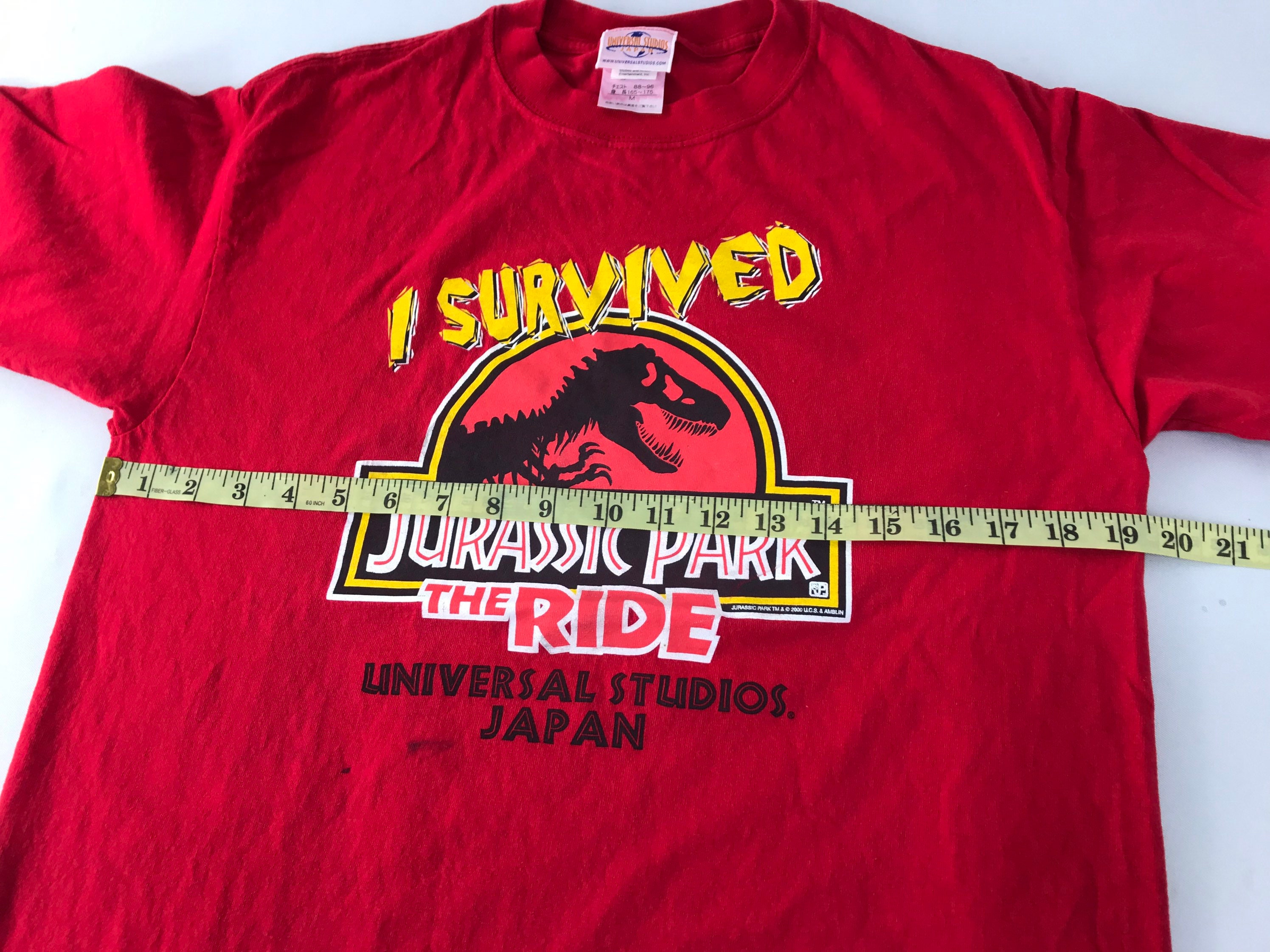 Vintage Universal Studios Japan Jurassic Park the Ride Tee T-shirt 