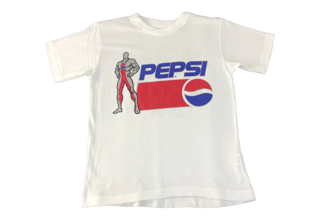 Vintage Pepsi Man by Pepsi Big Logo Printed Tee T-shirt Classic