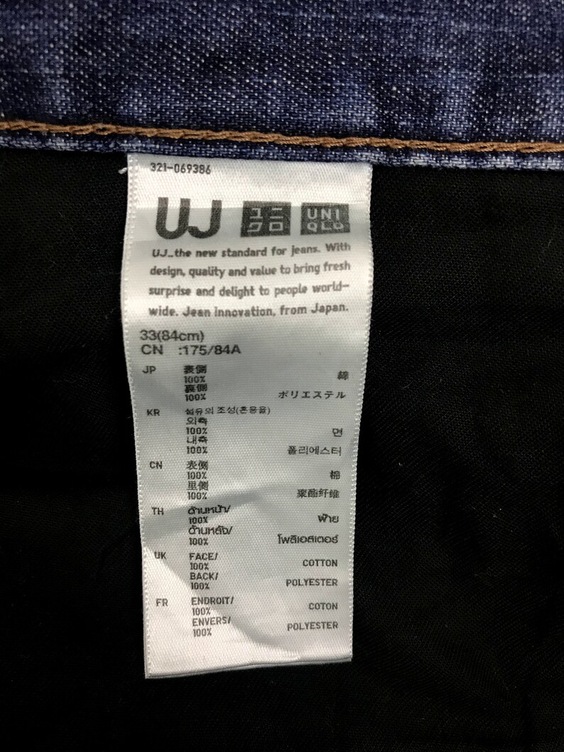 Vintage UJ Uniqlo Straight Cut Distressed Indigo Denim Pants - Etsy