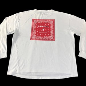 Hype Vintage Kangol Bandana Box Logo Longsleeve Tee T-shirt Inspired Designer Unisex Noś Streetwear Rozmiar XL YA939j