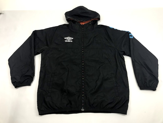 Vintage Umbro Light Jacket Windbreaker Hoodie Spell Out Zip up  