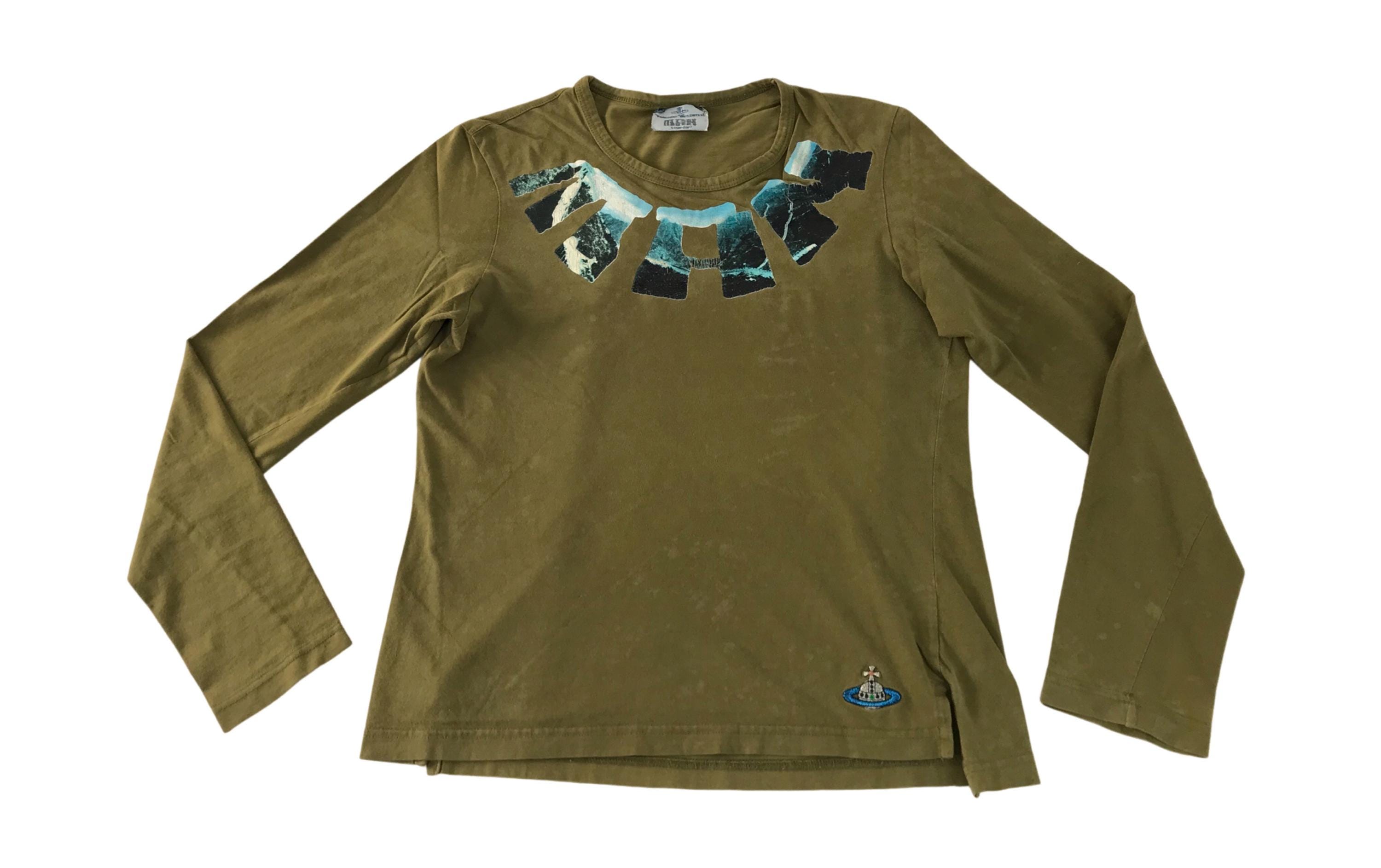 Vintage Vivienne Westwood Men London Big Logo Longsleeve Printed 