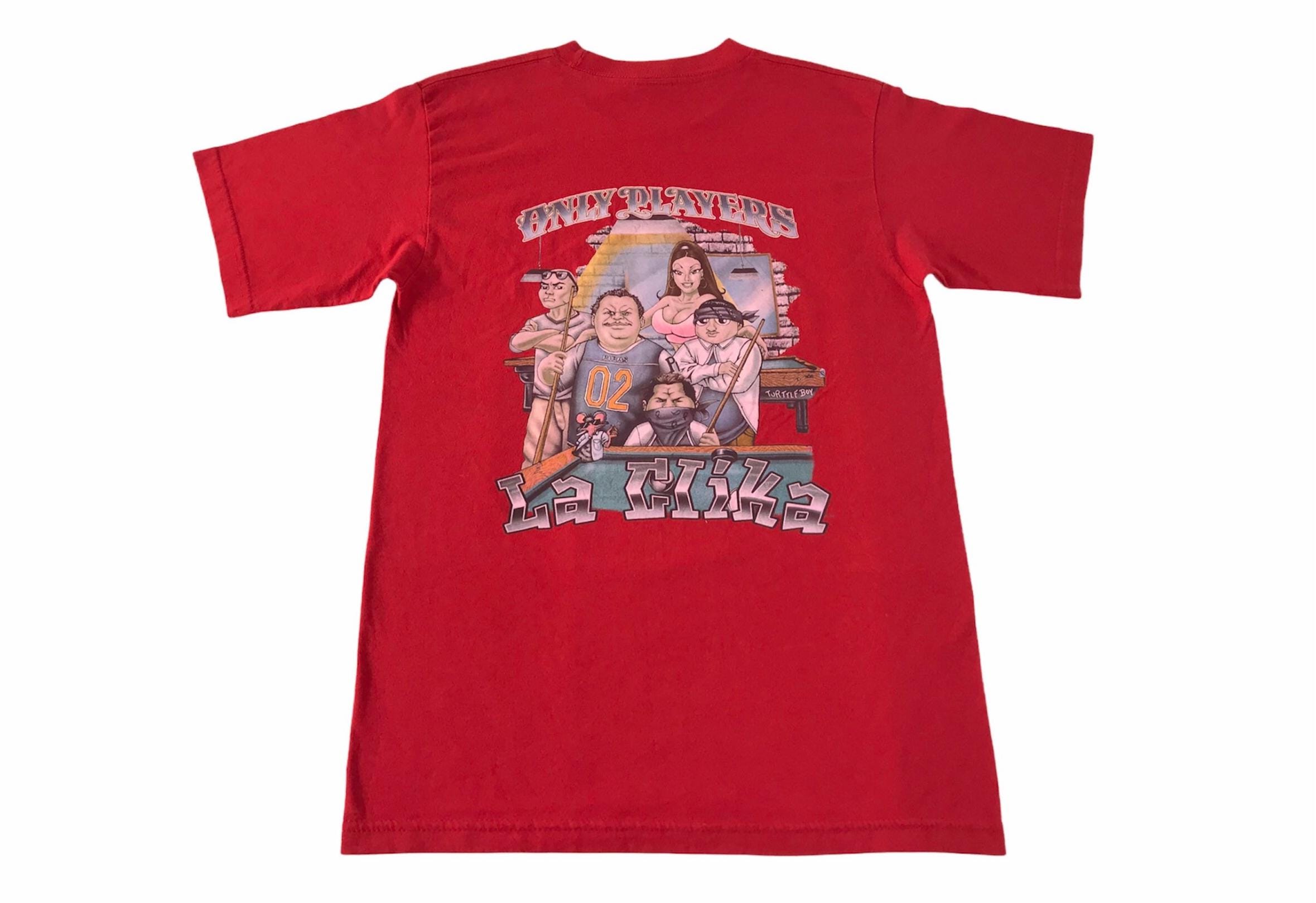 Vintage 90s Homies La Clika Big Screen Snooker Printed Tee T-shirt