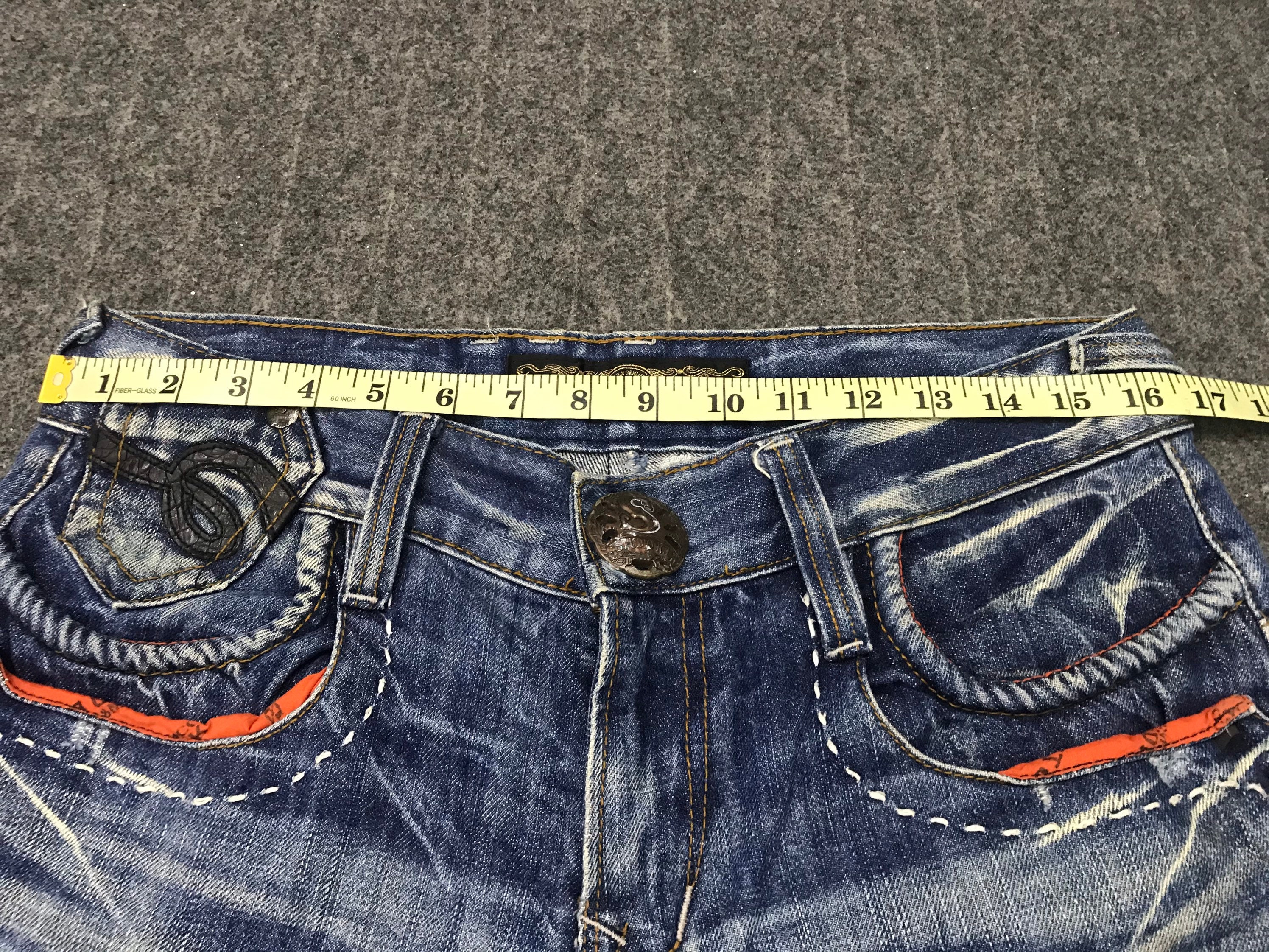 Vintage Premium Raw Style Red Pepper Studio Embroidery Denim