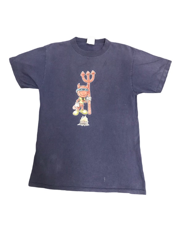90s モーションTシャツ XL ビール モザイク 文字 ネイビー 買う