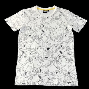 Vintage Cartoon Network Adventure Time geanimeerde serie overgedrukt T-shirt, uniseks kleding, op streetwear geïnspireerde ontwerper, past maat S E024