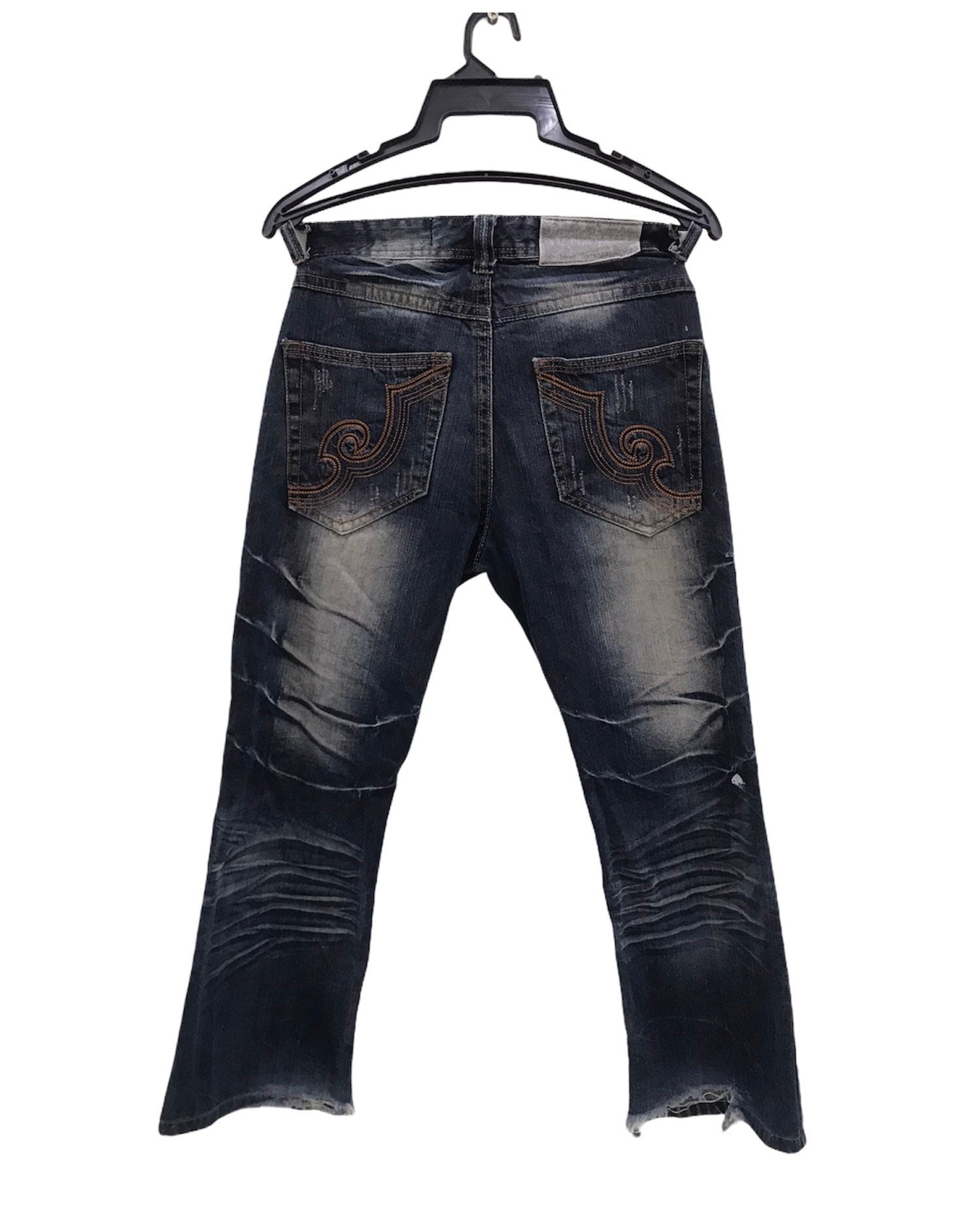 Vintage Distressed Denim Dragon Jeans Tokyo Underground