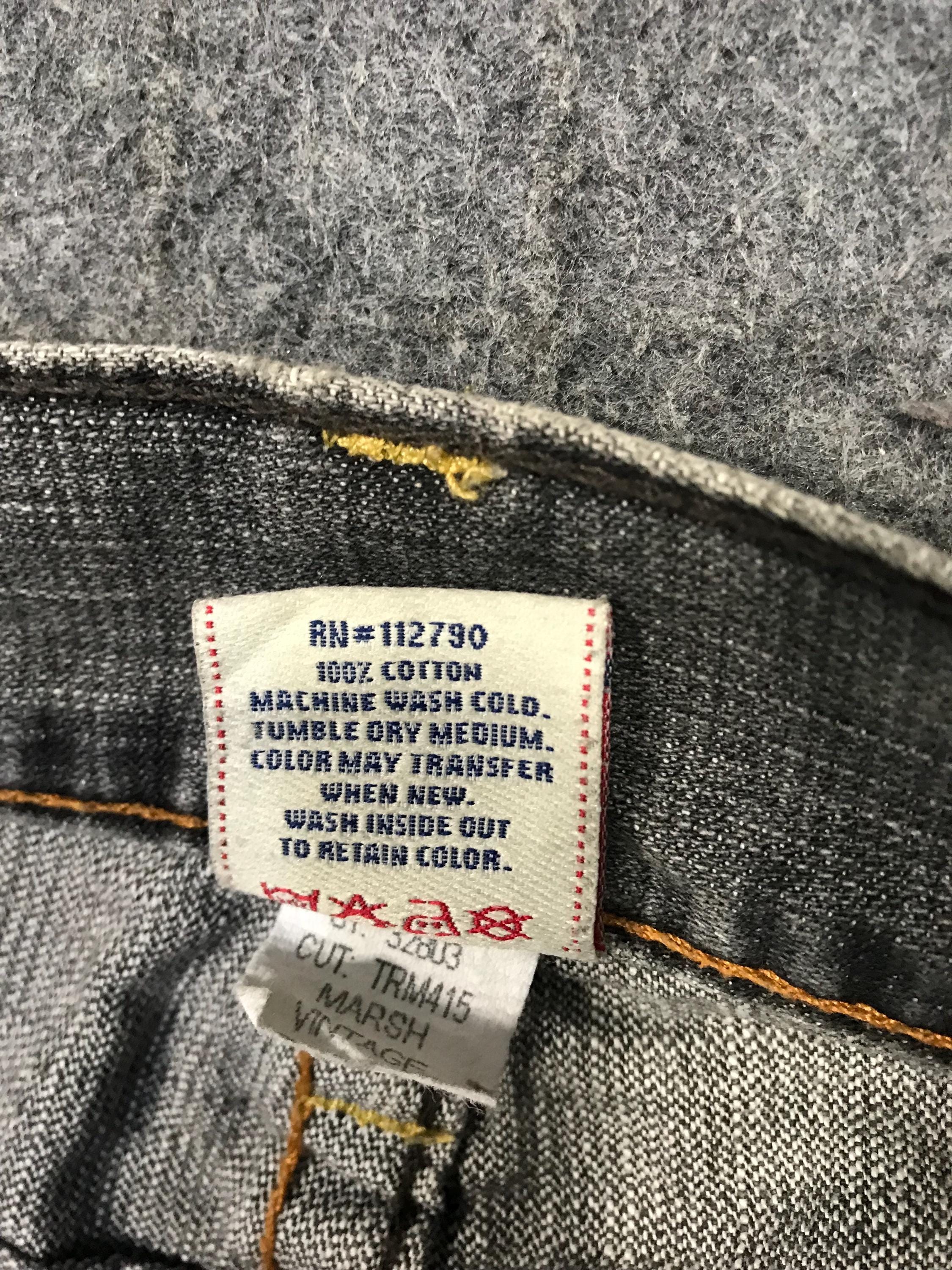 Vintage Tear True Religion Section 803 Flap Pocket Design Zipper