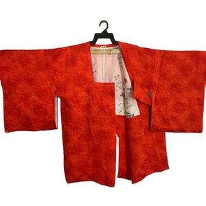 Mega Sale!!! Vintage Japanese Traditional Noragi Kimono Haori Hanten Jinbei Japanese Cardigan Happi Jacket Size XL Mosaic Design YA567