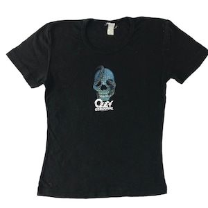 Vintage Ozzy Ozbourne American Rock Band Teschio Serpente Schermo grafico Tee T-shirt Ispirato Designer Streetwear Abbigliamento unisex Adatto a S YA284J