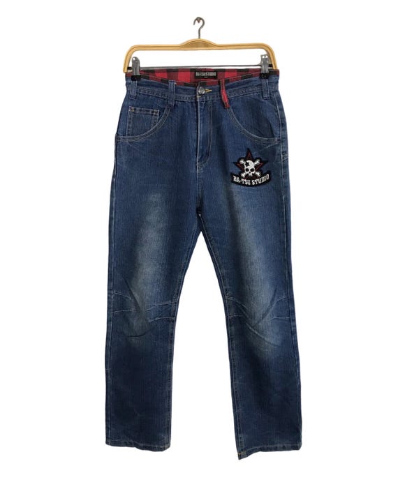 Vintage Japanese Brand Bat-su Studio Indigo Denim Back