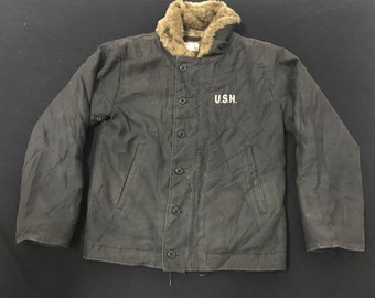 Vintage O Zip Five USN US Navy Bomber Thick Jacket Fits Size M Light Jacket Classic Fashion Designer Brand Streetwear