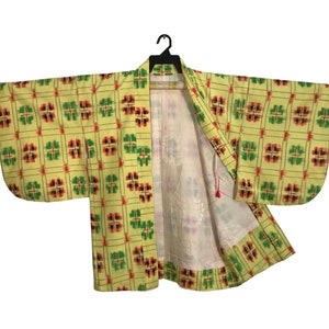 Mega Sale!!! Vintage Japanese Traditional Noragi Kimono Haori Hanten Jinbei Japanese Cardigan Happi Jacket Size XL Igeta Design YA566