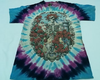 Grateful Dead USA製 1965-1995 タイダイTシャツ L Vintage 90s the Grateful Dead Anniversary 35 Years 1965 to 1995 by