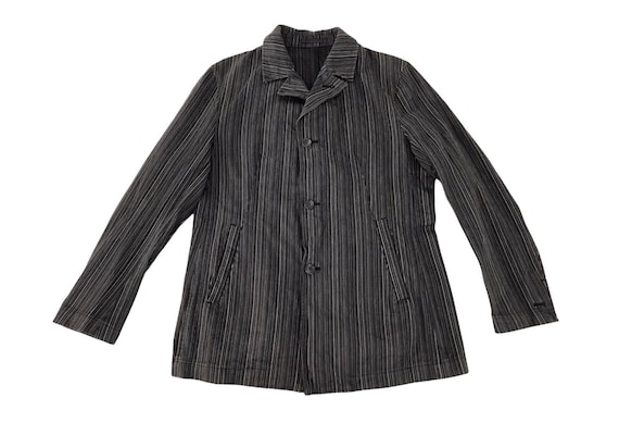 Vintage T.S.U Far East Jacket Coat Striped Design Japanese Brand