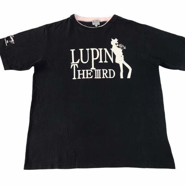 Camiseta vintage de la película de anime y manga japonesa Takeo Kikuchi X Lupin 3.ª, unisex, talla L, YA0123j