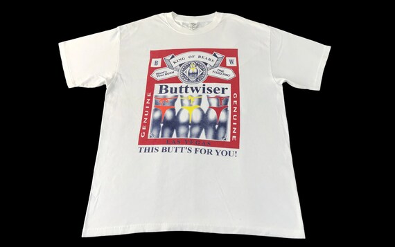 Vintage Art Buttwiser Usa Las Vegas Budweiser Beer Parody Funny