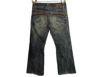 Vintage Tornado Mart Whisker Distressed Hype Style Denim Jeans