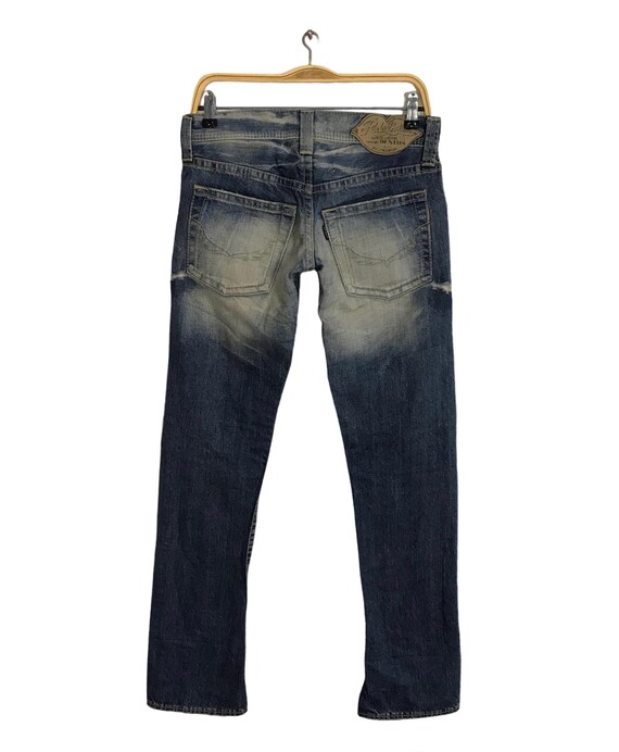 パンツ M TSY RIPPED WIDE STRAIGHT DENIM INDIGO 200-ISHIKAWADAI - 15oz Selvedge Denim - Wide Straight | Dant