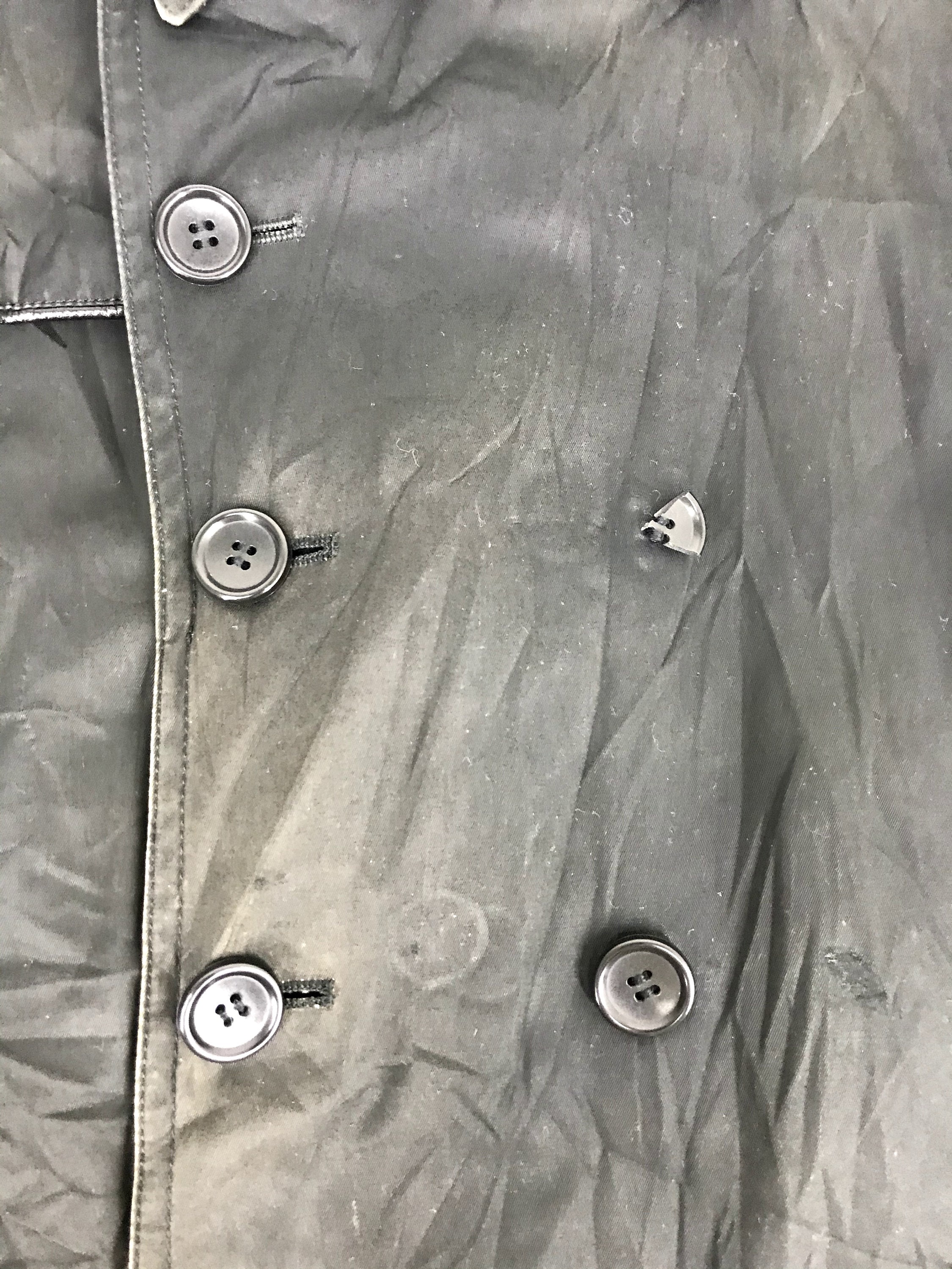 Vintage 90s Katharine Hamnett London Trench Coat Jacket Double