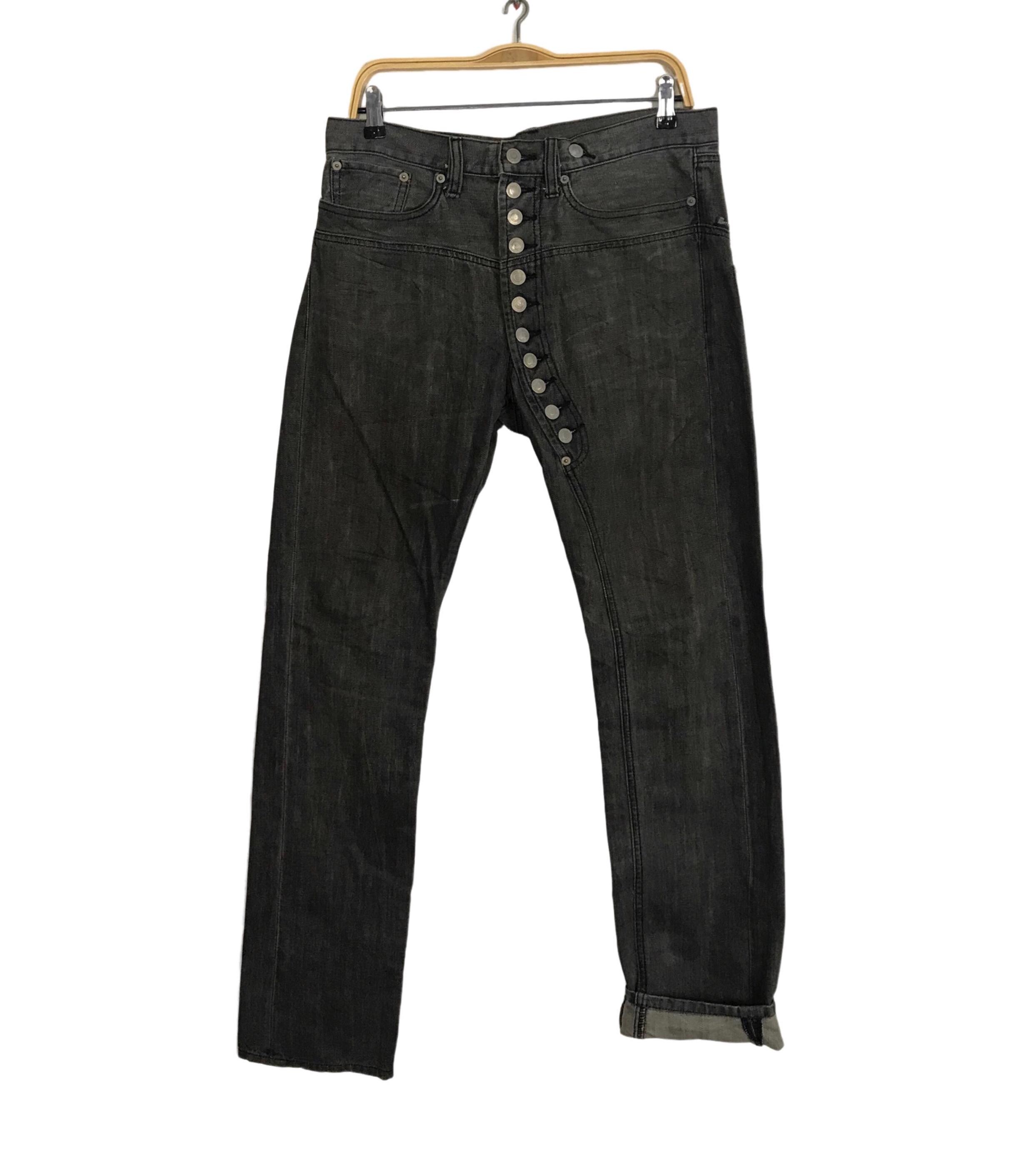 ARGUE】 vintage black denim pants　size:１ PF23-Black-Vintage-Denim-Back-