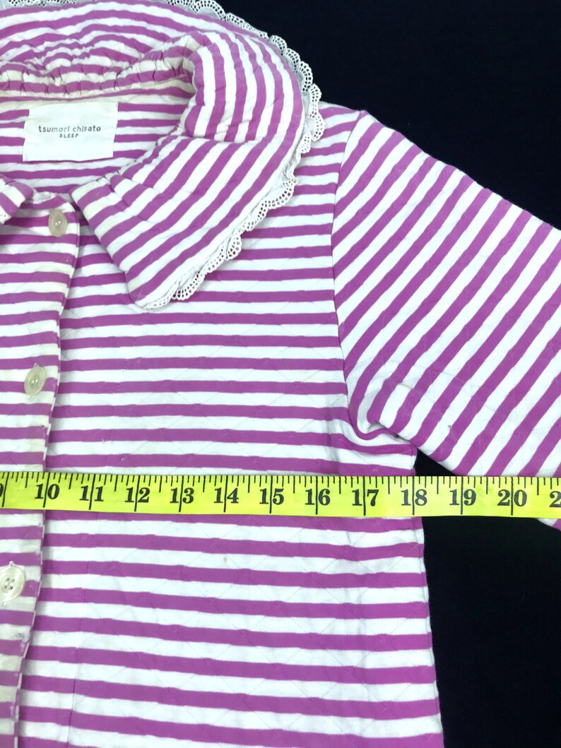 Vintage Tsumori Chisato Issey Miyake Sleepwear Padded Button Down Striped Shirt Robes Pajama Style Wear Modern Classic Fits S i040 image 8