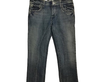 Vintage 90s Antik Denim Straight Cut Indigo Denim Jeans Buttonfly