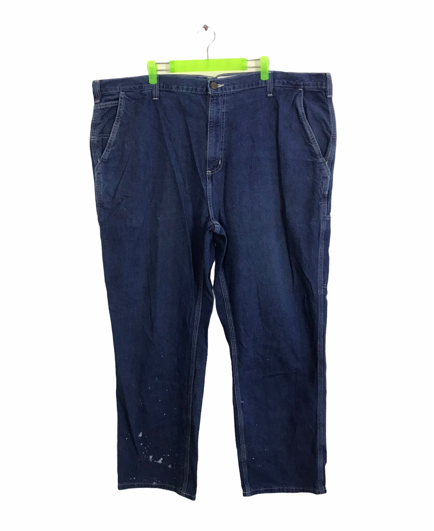Vintage Carhartt Carpenter Workwear Indigo Denim Jeans Zipper