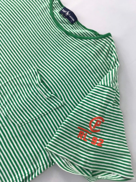 Vintage RL Ralph Lauren RL-92 Striped Printed Tee T-shirt Inspired 