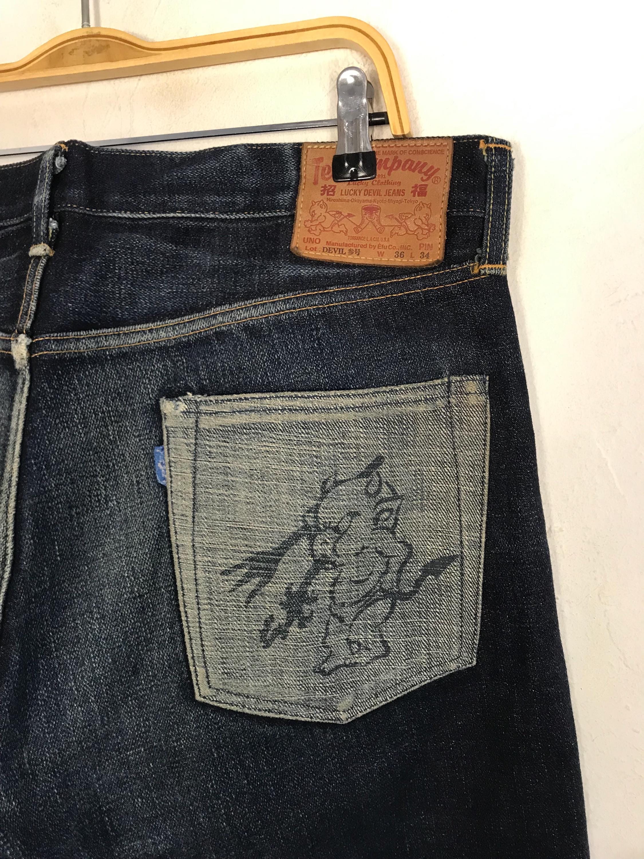 Vintage Ted Company Lucky Devil Jeans Dark Indigo Denim Jeans