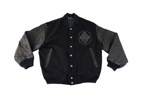 ジャケット・アウター 90s Leather Sleeve Varsity Jkt Vintage 90s Femme Story Varsity Jacket Leather Sleeve Quilted