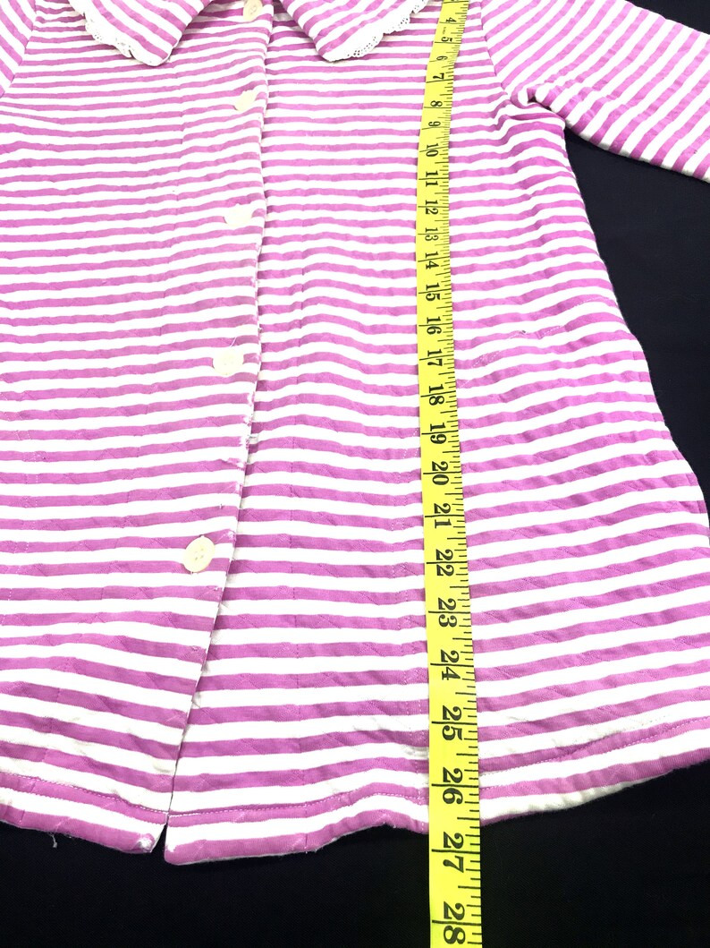 Vintage Tsumori Chisato Issey Miyake Sleepwear Padded Button Down Striped Shirt Robes Pajama Style Wear Modern Classic Fits S i040 image 9