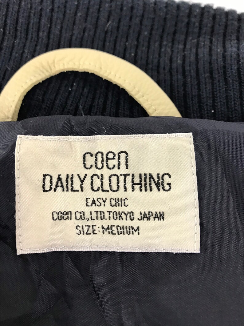 Vintage Varsity Jacket Coen Daily Clothing Japanese Brand Heavy Wool ...