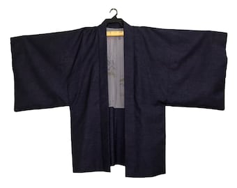 Mega Sale!!! Vintage Noragi Kimono Hanten Jinbei Japanese  Haori  Happi Jacket Cardigan Denim C002