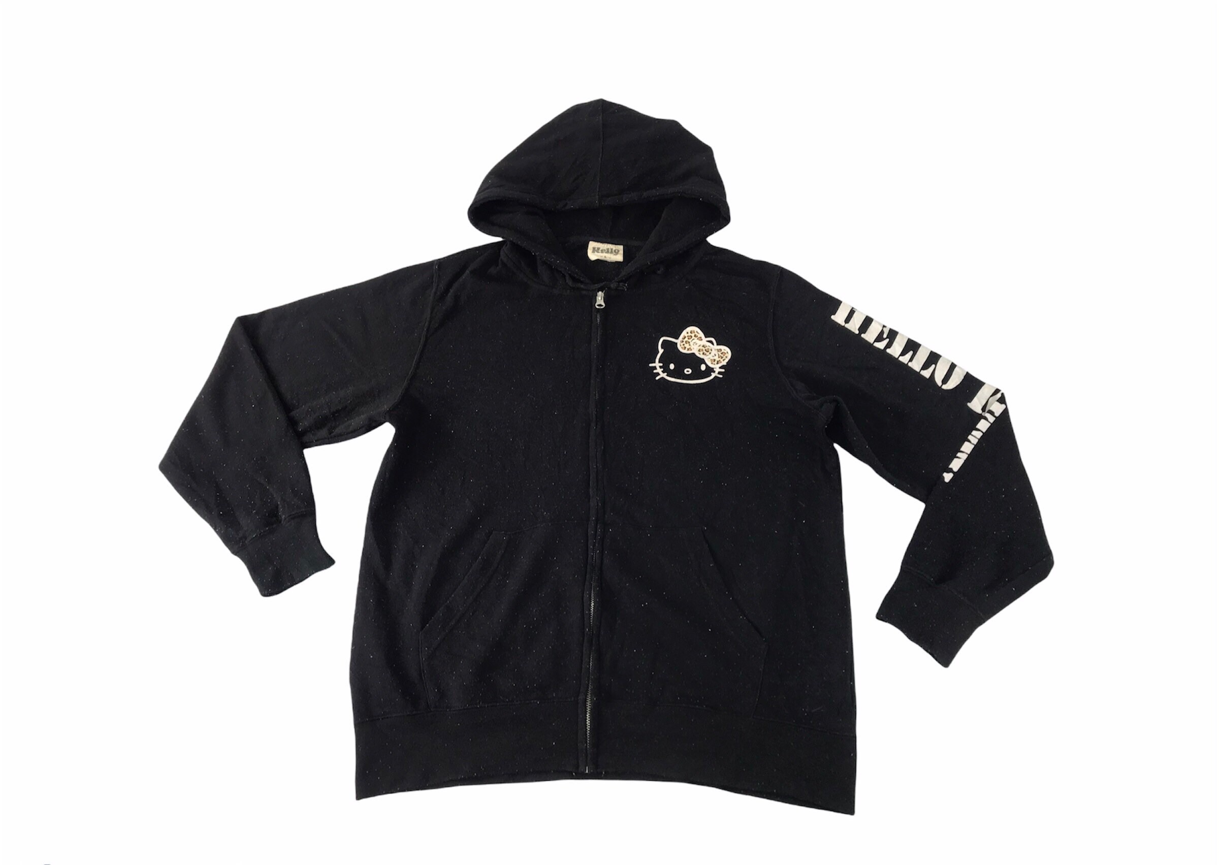 Vintage Style Hello Kitty Hoodie Zip up Style Jacket Big Logo Side