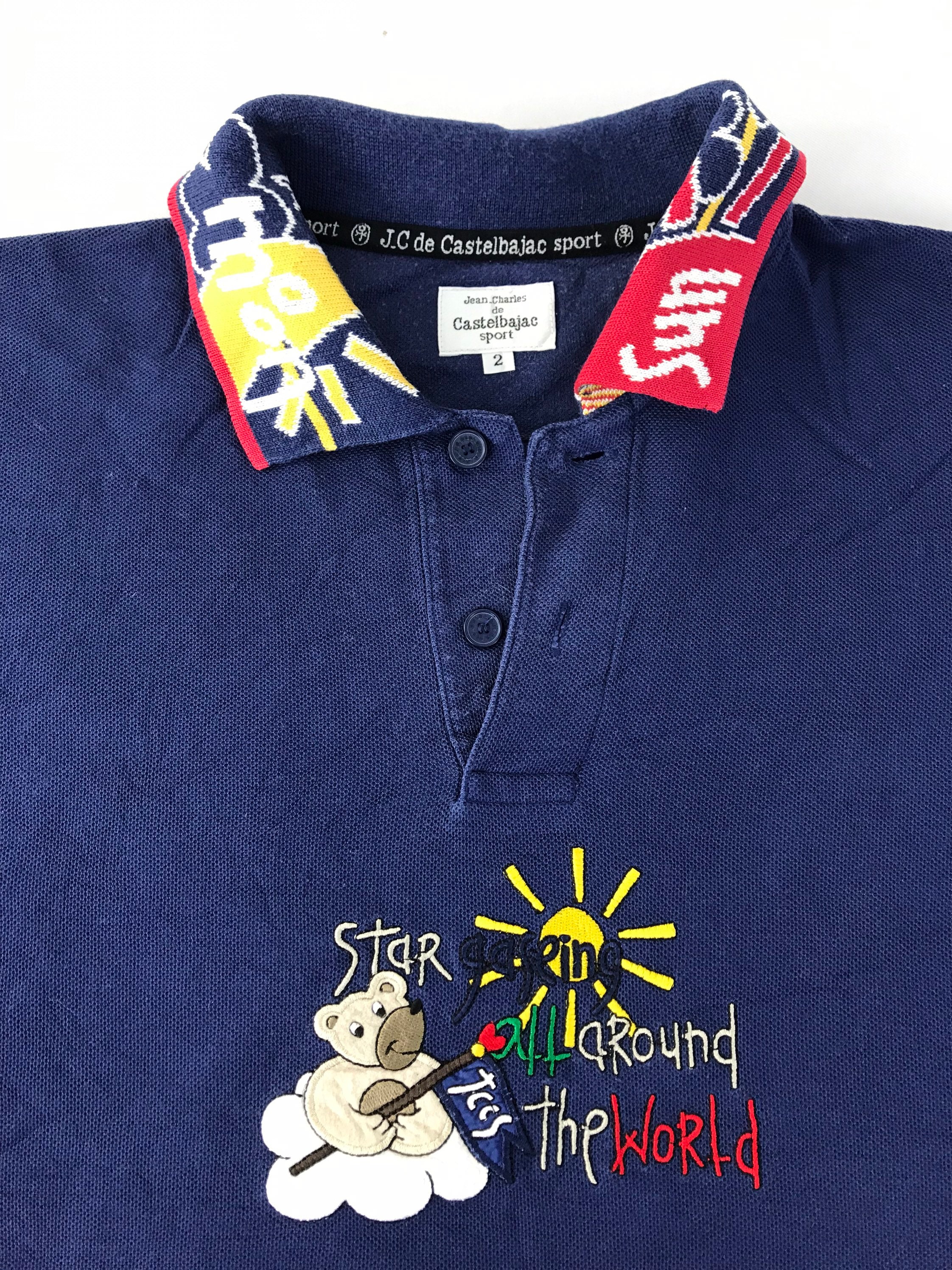 Vintage 90s Jean Charles De Castelbajac Earth Care Sport Bear Art