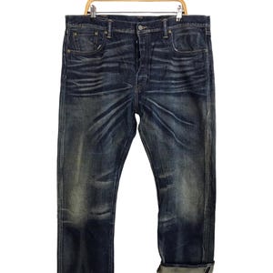 Jeans vintage Levi's Strauss 501 Big Size 39 40 con bottoni e patta naturale sbiadita, pantaloni in denim con baffi, marchio americano di streetwear E211
