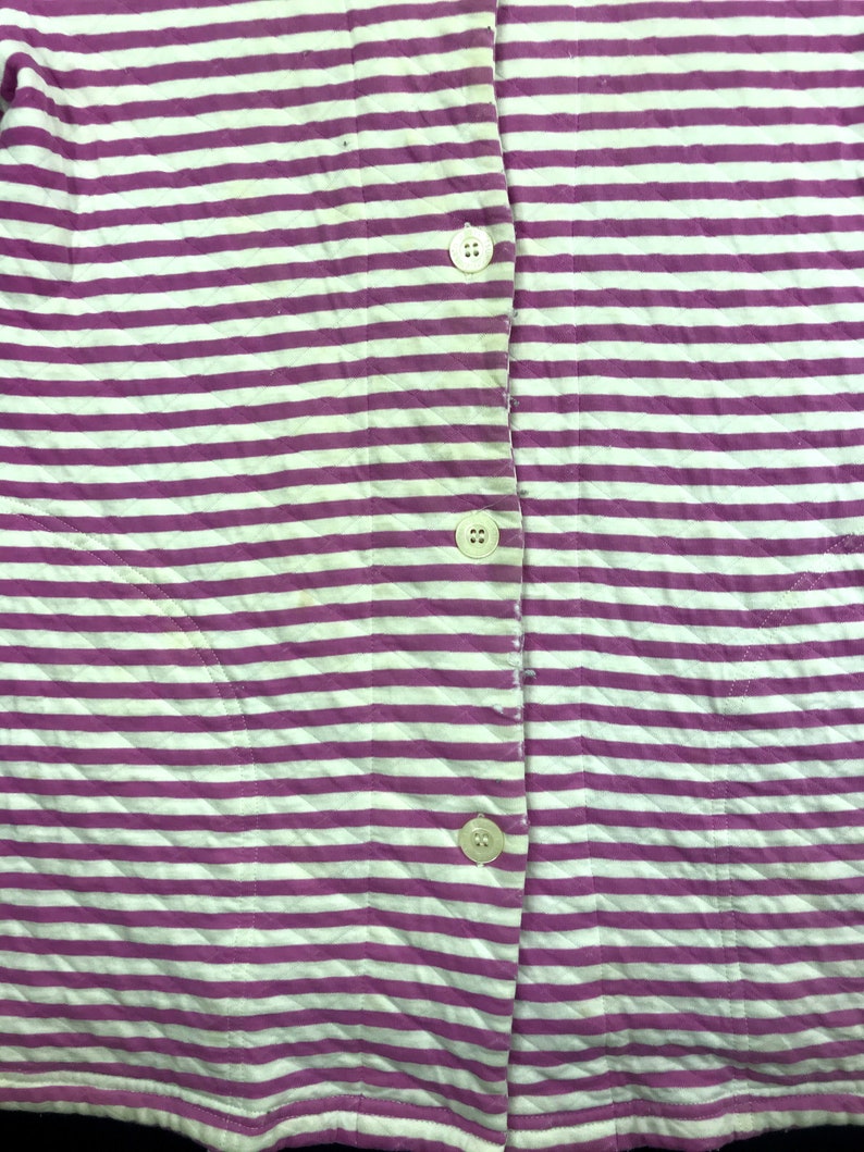 Vintage Tsumori Chisato Issey Miyake Sleepwear Padded Button Down Striped Shirt Robes Pajama Style Wear Modern Classic Fits S i040 image 5