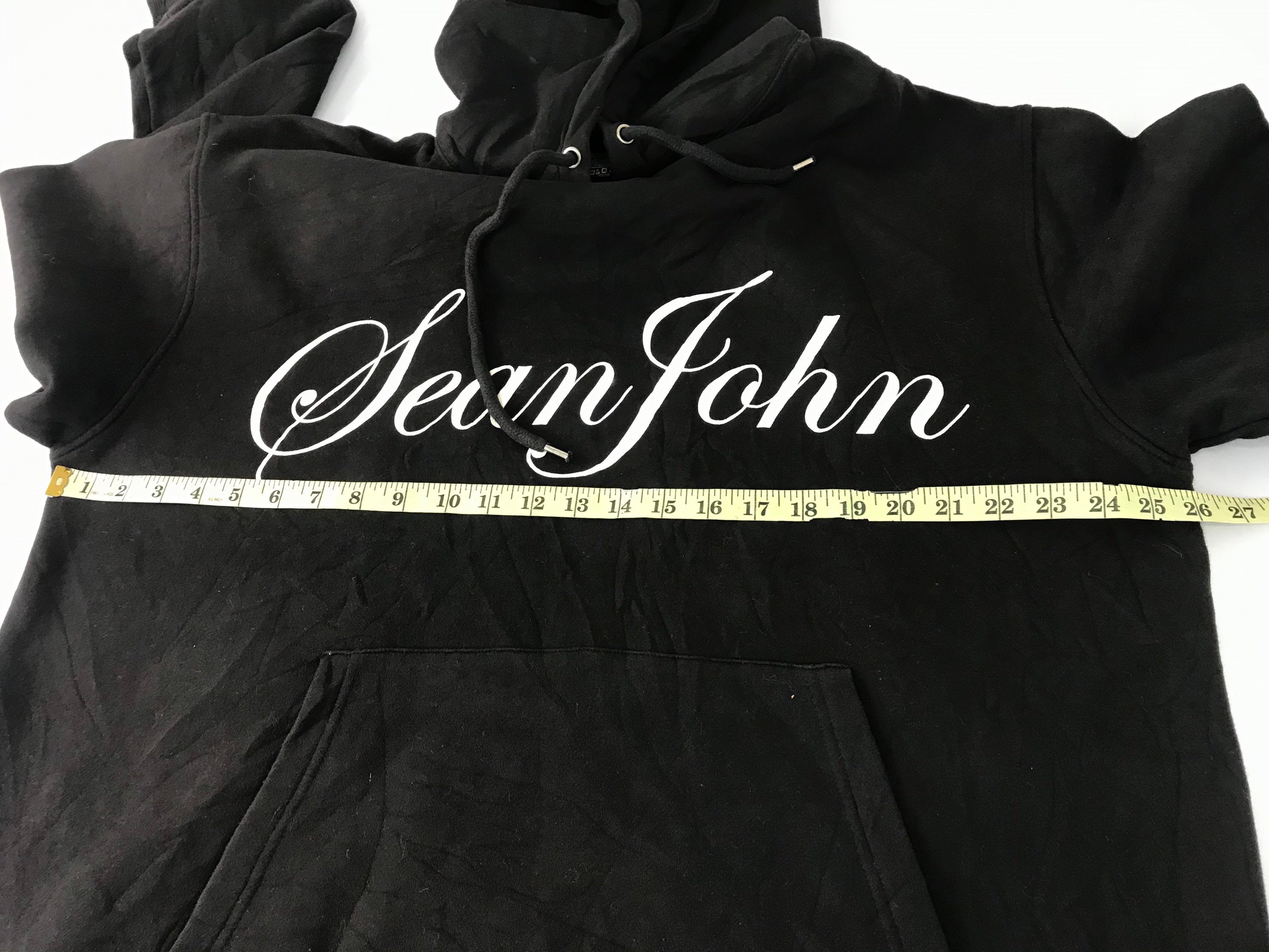 Vintage Style Sean John MCMLXIX Hoodie Pull Over Sweatshirt Big Logo ...