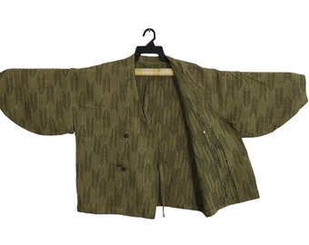 Mega Sale!!! Kimono Japanese Traditional Noragi Kimono Haori Hanten Jinbei Japanese Cardigan Happi Jacket XL Yagsuri Design YA634