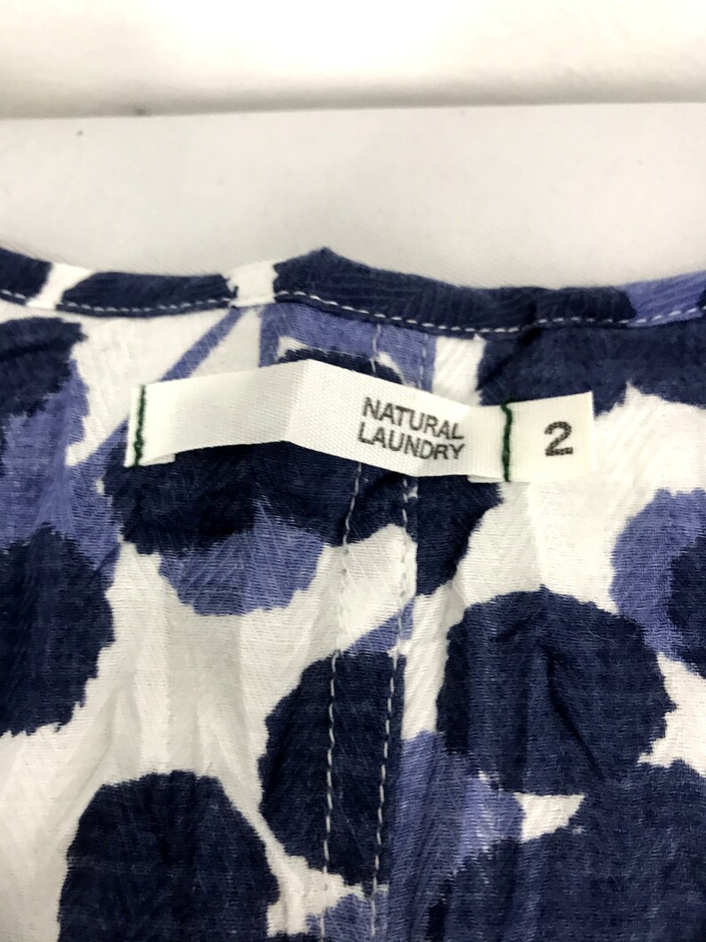 MEGA SALE!! Vintage Natural Laundry Long Tee T-shirt Floral Polkadot Blouse Inspired Designer Unisex Wear Streetwear Fits Size M L i838