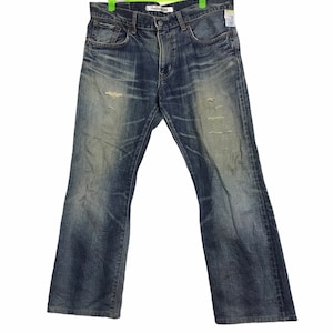 Vintage Edwin exclusief model Indiase patches aangepaste noodlijdende indigo denim jeans past maat 35 36 geïnspireerd ontwerper streetwear merk i373
